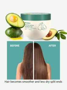 鱷梨角蛋白修復護髮片250G，深層護髮素，適用於乾燥、受損或染過色頭髮，促進頭髮健康生長，促進蛋白質修復，滋養、強化和修復