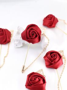 8入組女士花卉裝飾時尚胸花適合派對