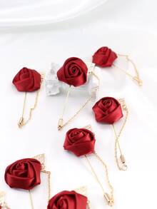 8入組女士花卉裝飾時尚胸花適合派對