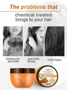 摩洛哥堅果油護髮片250G，乾性受損深層護髮素，染髮和漂白頭髮，保護和強化，促進蛋白質修復，強效修復深層補水 - 橘色 - 查看 6