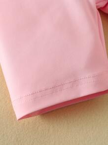 小女童3入組素色彈性腰帶騎行褲