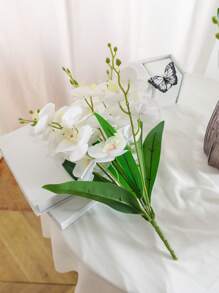 1pc Plastic Artificial Flower Bouquet, Artificial Flower Bundle For Wedding, Home Decor - Multicolor - View 7