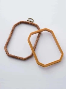Vòng thêu bằng gỗ cổ hình bát giác 11,5 * 17cm / Khung thêu chữ thập / Khung kéo dài tác phẩm nghệ thuật (1 cái) - Đồng - Xem 2