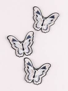 3入組/套熨燙補丁創意滌綸蝴蝶設計DIY服裝配飾適合DIY - 彩色 - 查看 1