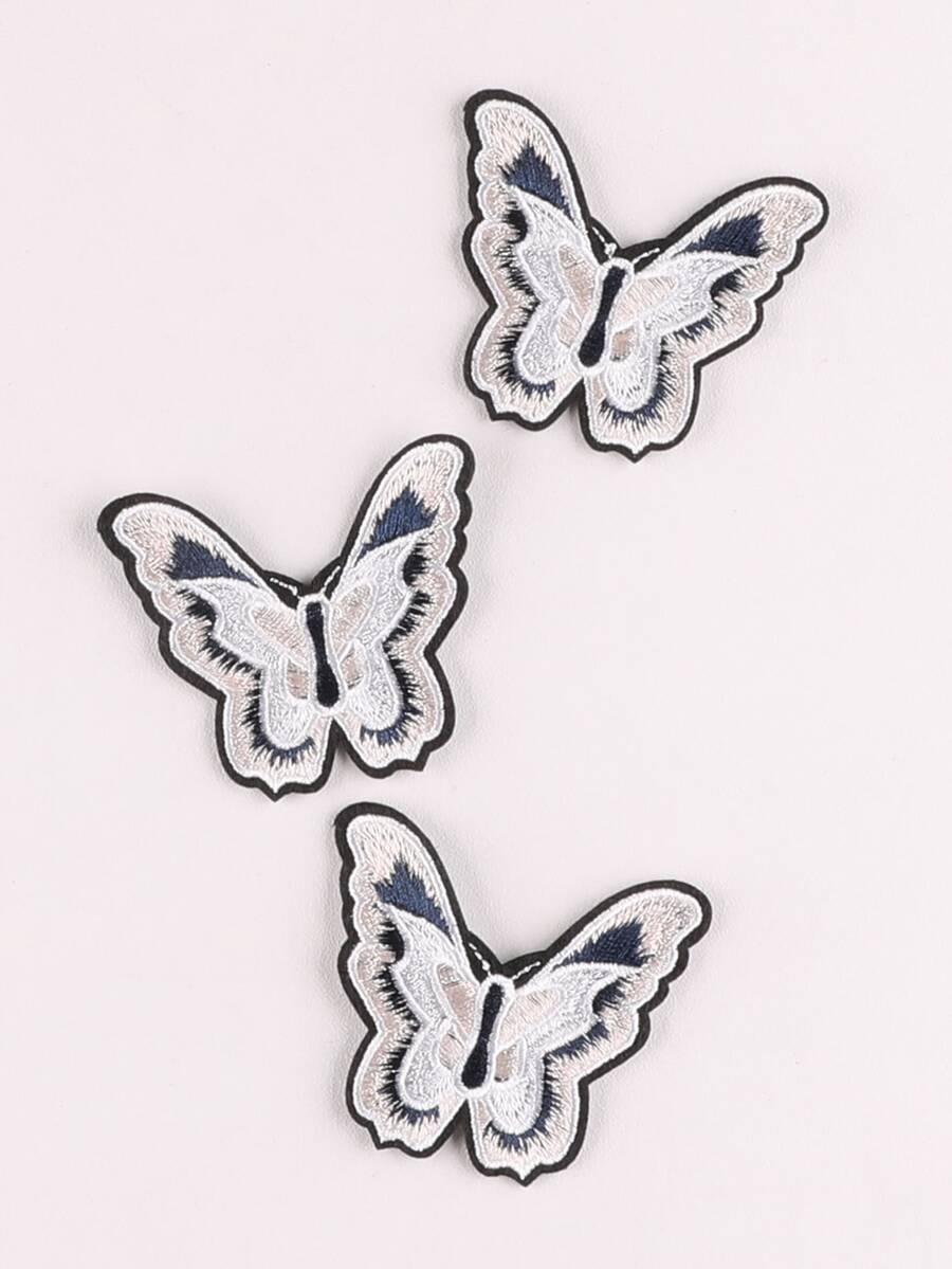 3入組/套熨燙補丁創意滌綸蝴蝶設計DIY服裝配飾適合DIY - 彩色 - 查看 1