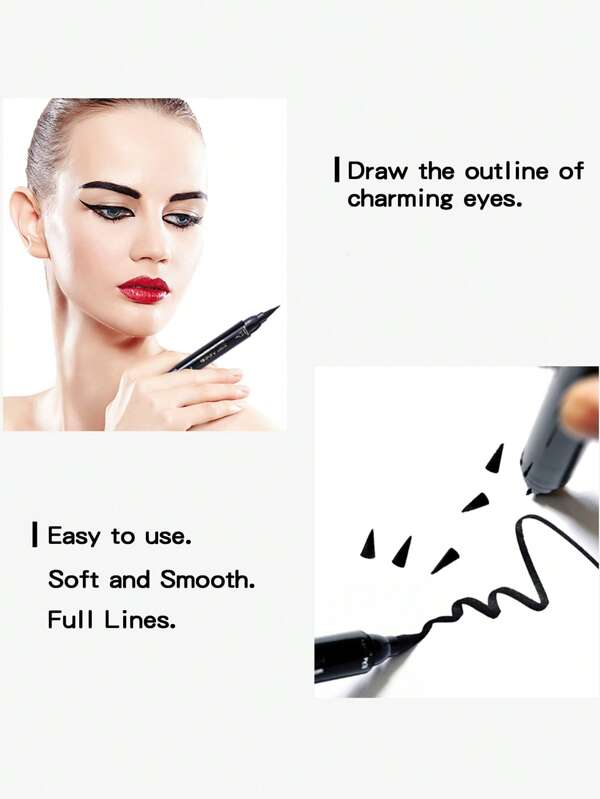 1pc 2 In 1 Waterproof Eyeliner Pen & Stamp SHEIN USA
