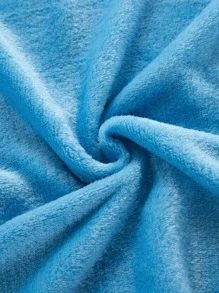 1pc Simple Solid Color Flannel Blanket, Soft And Warm Throw Blanket, Cozy For Home Use, Versatile For Sofa, Bedroom, Living Room, All Seasons, Machine Washable - Baby Blue - View 6