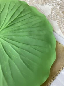 1片人造荷葉，簡單綠色塑料假荷葉，適用於室外、花園 - 綠色 - 查看 2