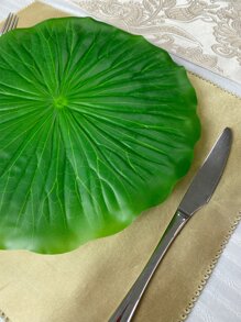 1片人造荷葉，簡單綠色塑料假荷葉，適用於室外、花園 - 綠色 - 查看 6