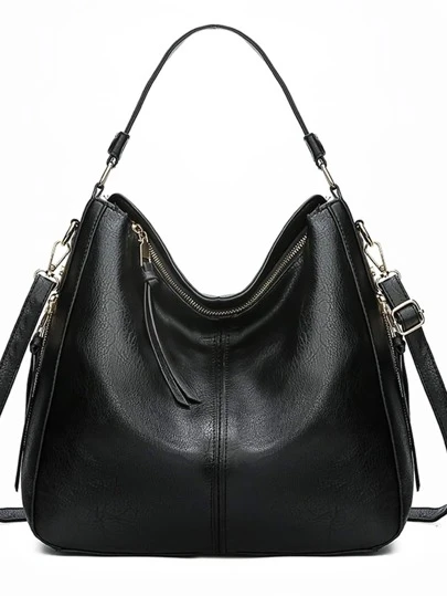 Pu 女士手提包 女士休闲单肩包 钱包 复古手提包 ZAINJO 女士单肩手提包 女士手提包 PU 皮革女士单肩包 女士斜挎包 女士休闲包，简约风格女包，引人注目的女士工作包