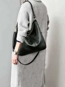 Pu Women Handbag Female Leisure Shoulder Bag Purse Vintage Tote Bag ZAINJO Women's Shoulder Handbags Women Handbag PU Leather Women Shoulder Bags Women Messenger Bag Ladies Casual Bags, Minimalist Style Women Bag, Eye-Catching Work Bags For Women