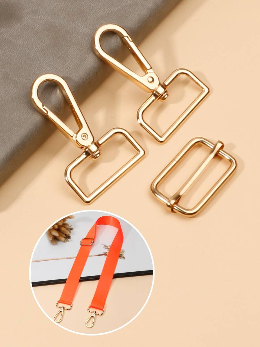 3 chiếc Tôm Hùm Khóa DIY Dây Đeo Phần Vàng Kẹp Carabiner - Vàng - Xem 1