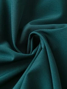 SHEIN LUNE Plus Contrast Lace Tie Back Butterfly Sleeve  Dress - Green - View 4