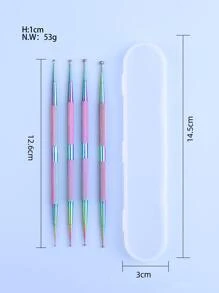 YUANDU 4支装不锈钢钉尖钻笔