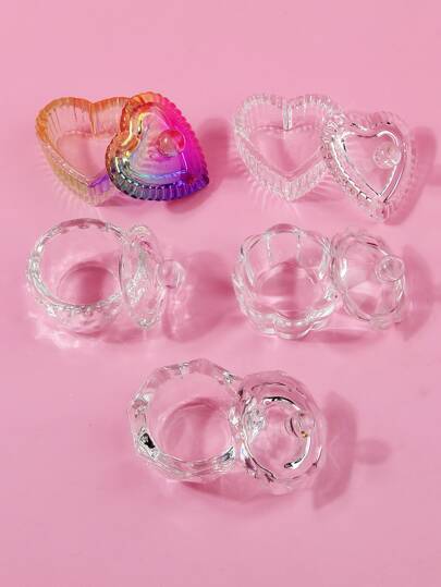 klimonla 1pc Heart Shaped Nail Art Pen Cleaning Cup,Nail Supplies,Nail Tools,Nail Art Tools,Back To School,Nails,Nail Tools For Press On Nails