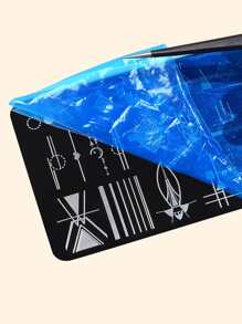 1pc Geometric Pattern Nail Art Template - Silver - View 6