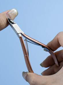 1pc Stainless Steel Professional Cuticle Nipper, Manicure Dead Skin Removal Tool, Sharp & Durable Anti-Rust, Gentle Cuticle Care, Manicure Tool, Essential For Home & Salon - Same As Manicurist - Rusty Rose - View 3