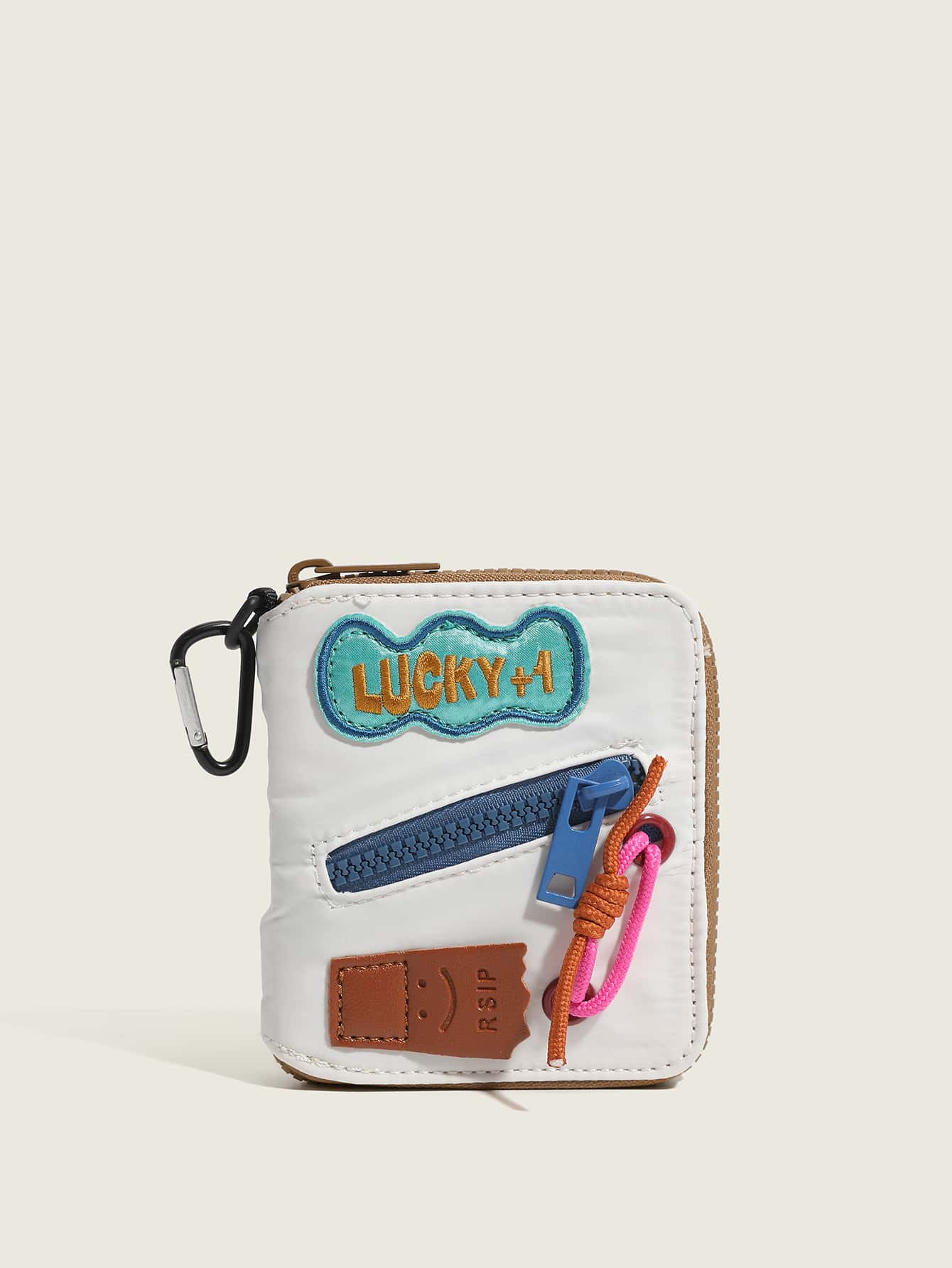 Ví đựng thẻ tín dụng thời trang nhiều màu sắc có khóa kéo trang trí đa chức năng Ví đựng thẻ Ví đựng thẻ kinh doanh Ví đựng thẻ tín dụng Ví đựng thẻ dành cho nữ Ví mini Ví đựng thẻ Ví đựng thẻ - trắng - Xem 1