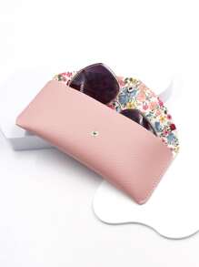 Túi đựng kính thời trang dập nổi tối giản dành cho nữ, để đựng kính - Hồng - Xem 2