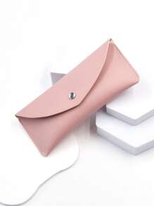 Túi đựng kính thời trang dập nổi tối giản dành cho nữ, để đựng kính - Hồng - Xem 3