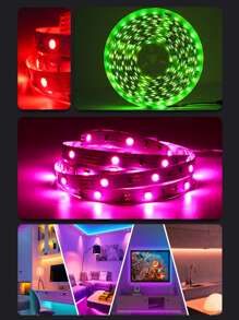 1pc 30/60/90/150 Led 1/2/3/5M Copper RGB LED Strip Light, Modern Led Strip Light With Remote Control For Living Room Decoration - Multicolor - View 3