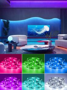 1pc 30/60/90/150 Led 1/2/3/5M Copper RGB LED Strip Light, Modern Led Strip Light With Remote Control For Living Room Decoration - Multicolor - View 6