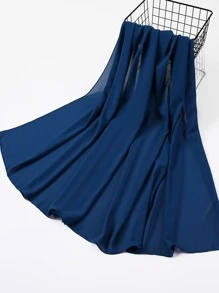 1 chiếc khăn trùm đầu Hijab bằng chiffon mềm mại, thoáng khí, màu trơn, kiểu dáng giản dị, đa năng, thích hợp cho mùa xuân/hè. - Màu xanh ngọc - Xem 2