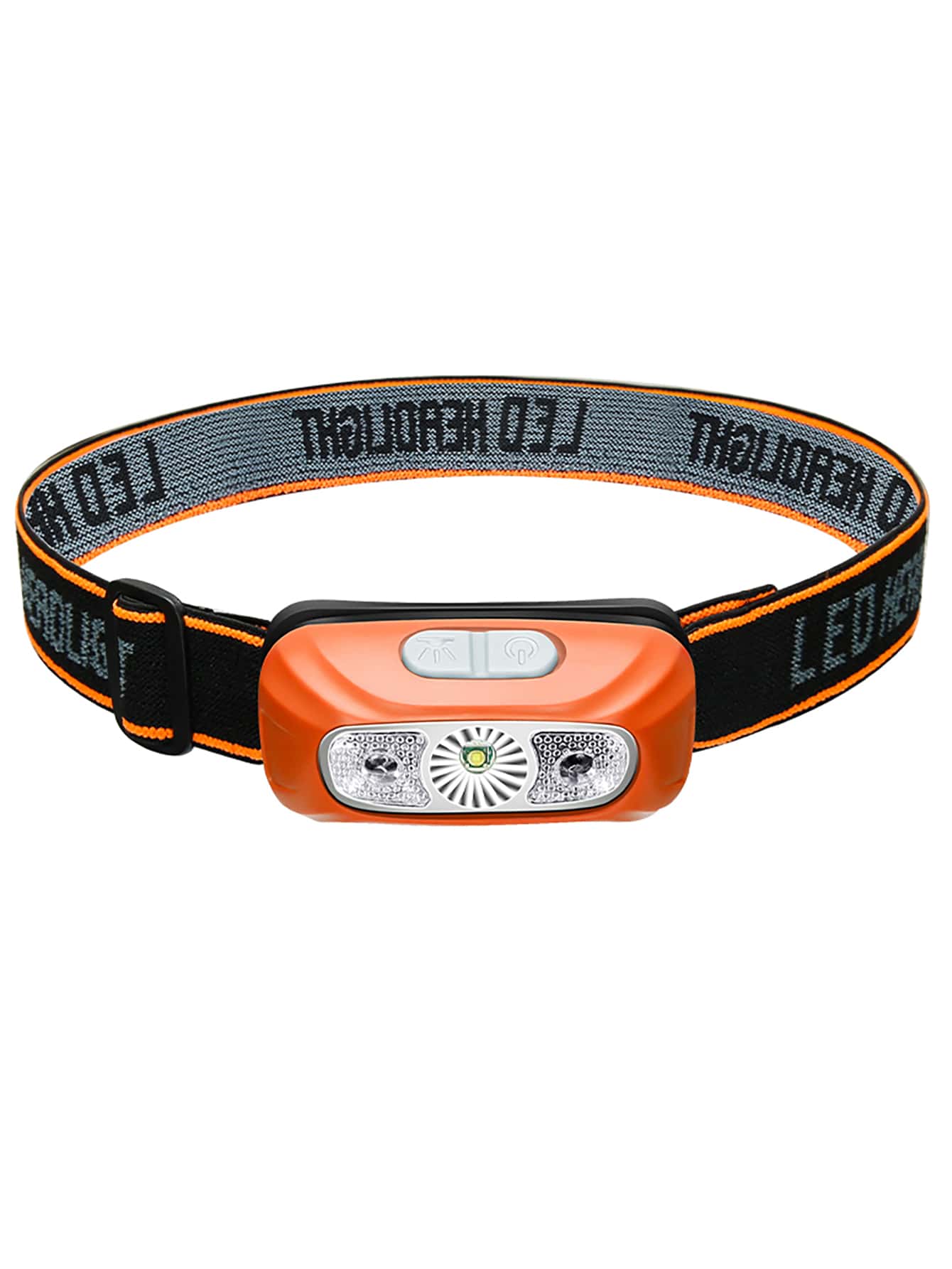 1pc ABS Headlamp, Creative Letter Graphic Adjustable Strap LED Head Lamp For Home - White - View 1