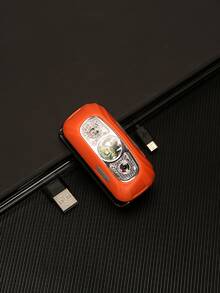 1pc ABS Headlamp, Creative Letter Graphic Adjustable Strap LED Head Lamp For Home - White - View 6