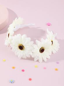 1入女孩多彩向日葵花冠，日常裝飾