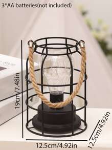 Đèn Rỗng Ra Trên Tay Cầm Đèn Trang Trí, Nhựa Hiện Đại Màu Đen Đèn Trang Trí Cho Gia Đình - Màu vàng - Xem 6