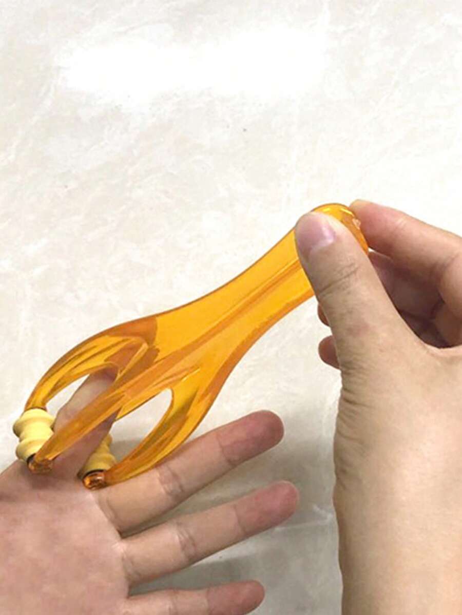1pc TPR Finger Massager - Orange - View 1