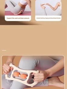 1pc Two Tone Yoga Neck Massager - Orange - View 3
