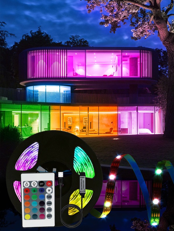 1pc LED Strip Light 5M/150LEDs Creative Colorful RGB Strip Lamp With Remote Control Bedroom
