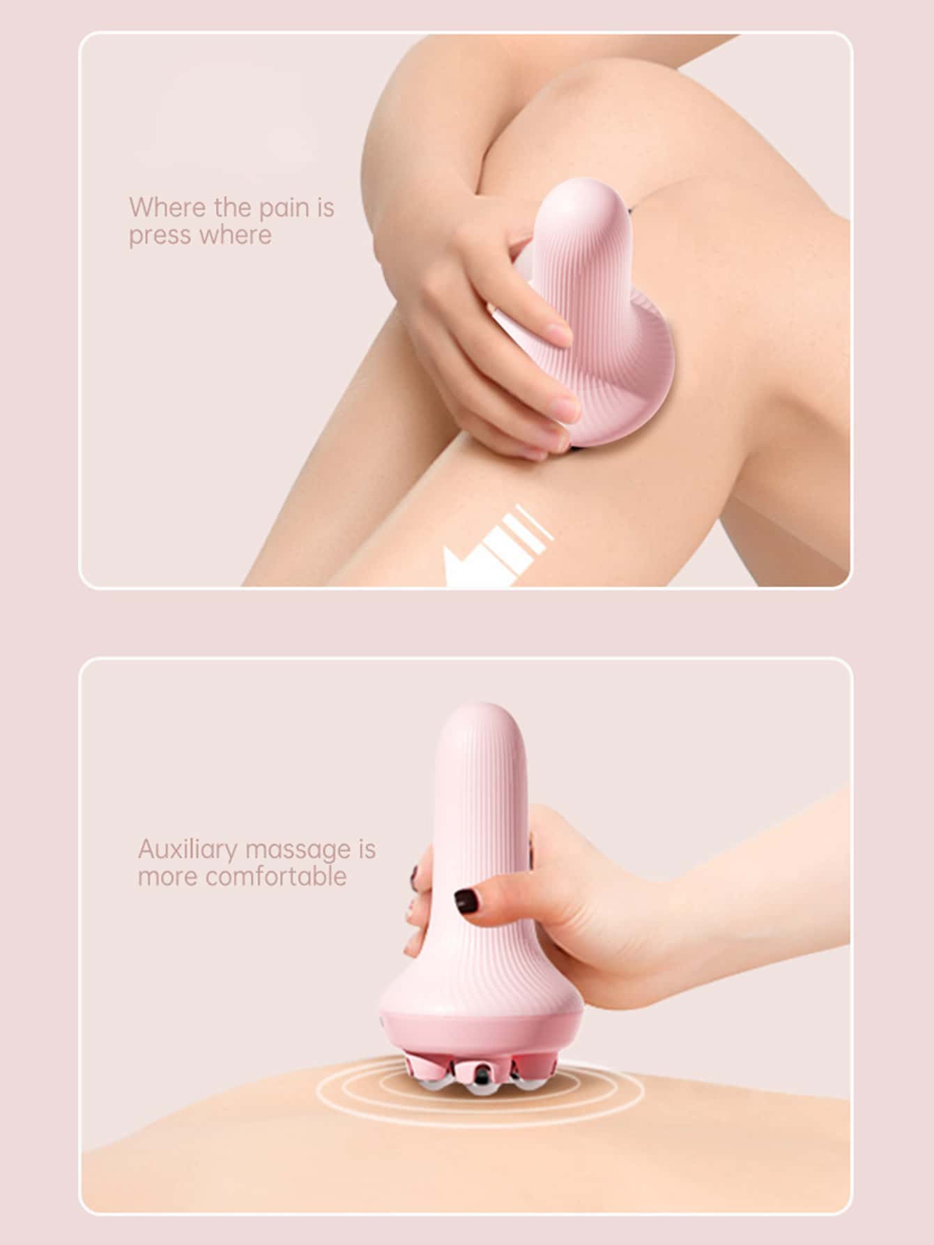 1 pieza Rodillo masajeador portátil, accesorios de gimnasio, deporte, ejercicio en casa, accesorios deportivos, accesorios de gimnasio, accesorios de CrossFit - Rosa - Añade 3