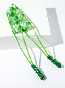 1pc Yoga Roller Massager - Dark Green - View 1