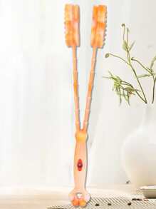 1pc Bamboo Joint Decor Double-sided Neck Massage Punch - Orange - View 1