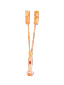 1pc Bamboo Joint Decor Double-sided Neck Massage Punch - Orange - View 2