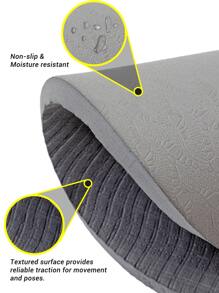 1pair Textured Round Fitness Yoga Support Pad - Light Grey - View 3