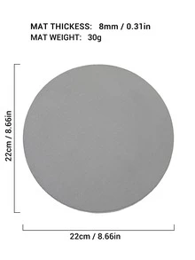 1pair Textured Round Fitness Yoga Support Pad - Light Grey - View 5
