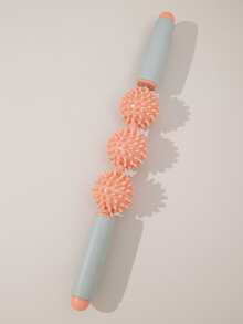 1pc Two Tone Ball Decor Fitness Massager - Multicolor - View 2