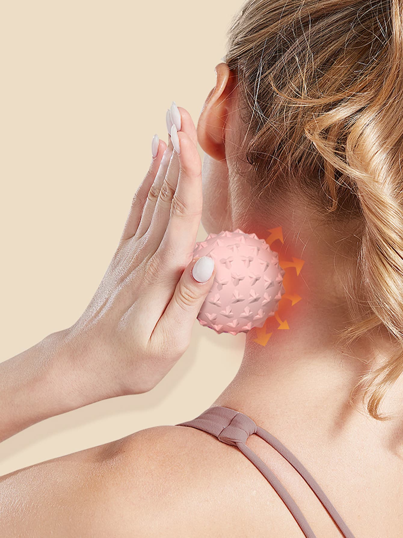 1pc TPE Yoga Massage Ball - Pink - View 1