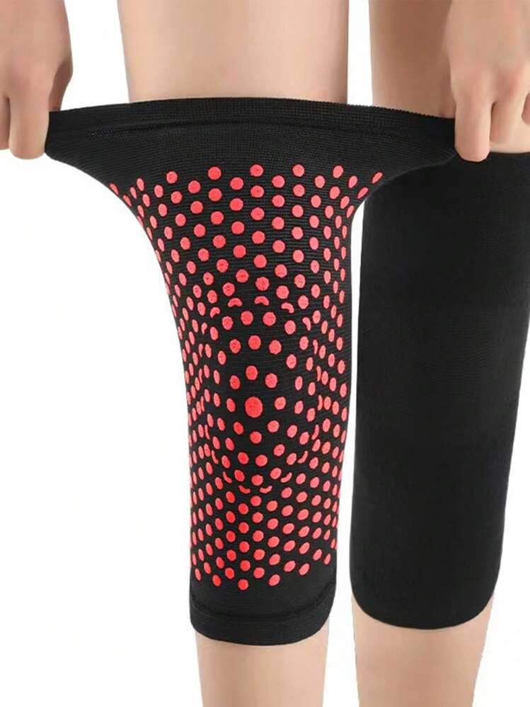 2pcs Thick Breathable Sports Knee Pads, Asymmetrical Dotted Design Gym Accessories Knee Support Sports Knee Pads Gym Knee Pads - Multicolor - View 3