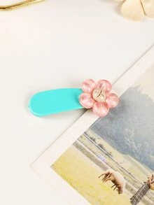 1入組小女童花朵裝飾可愛髮夾適用於頭髮裝飾用品