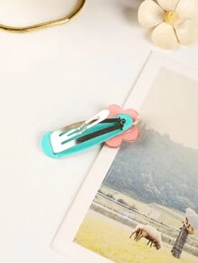 1入組小女童花朵裝飾可愛髮夾適用於頭髮裝飾用品