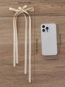 2入組小女童蝴蝶結裝飾時尚鴨嘴夾適用於頭髮裝飾用品