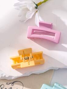 6入組小女童矩形時尚髮爪適用於頭髮裝飾用品