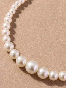 1入組女孩人造珍珠裝飾優雅髮帶適用於頭髮裝飾用品