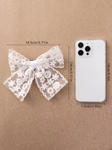 1入組小女童蝴蝶結裝飾時尚彈簧夾適用於頭髮裝飾用品