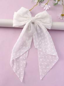 1入組小女童蝴蝶結裝飾時尚彈簧夾適用於頭髮裝飾用品